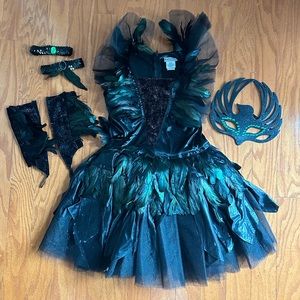 Wishcraft Deluxe Raven Princess Costume For Girls **Like New** Size 12